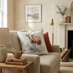 Farmhouse Hereford Watercolor Throw Pillow - Hillcroft Home