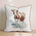 Farmhouse Hereford Watercolor Throw Pillow - Hillcroft Home
