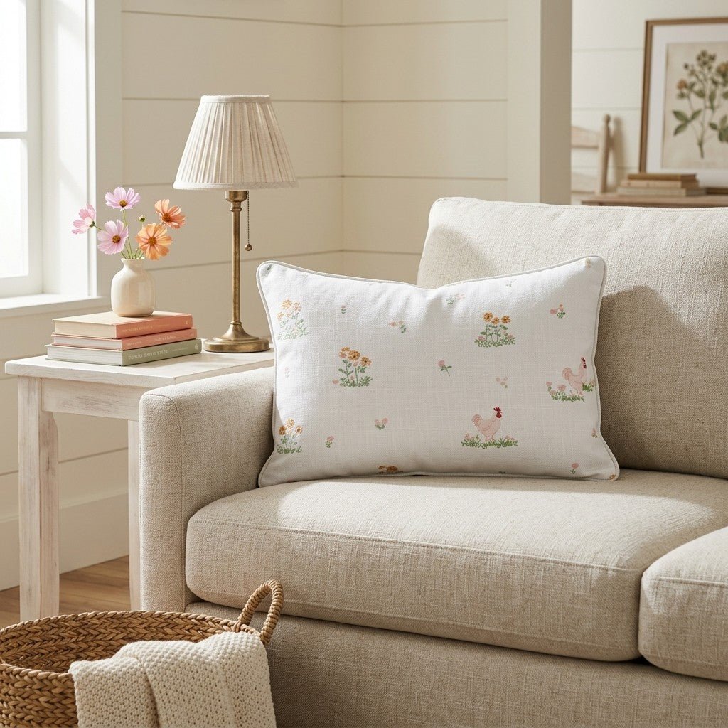 Farmyard Throw Pillow - Hillcroft Home