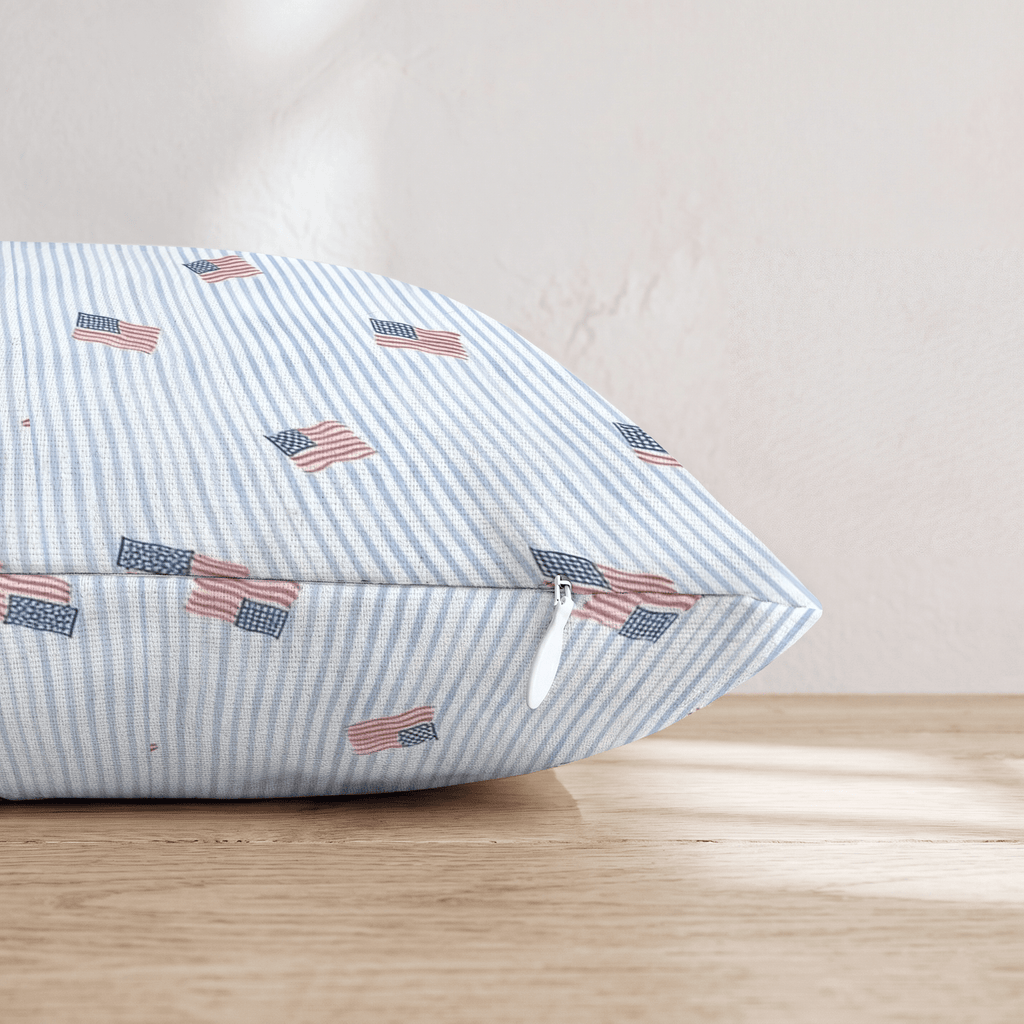 Feedom Stripes Throw Pillow - Hillcroft Home