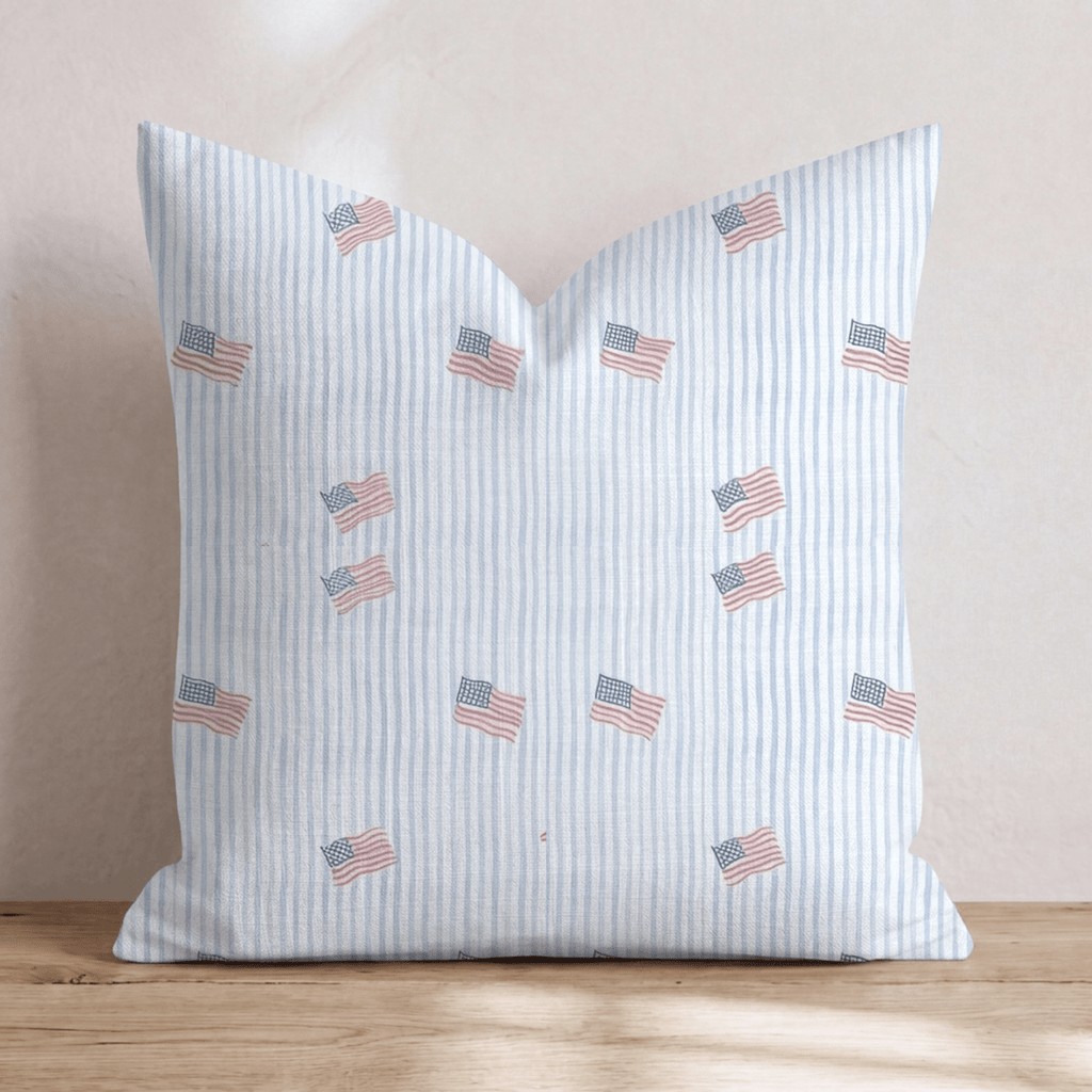 Feedom Stripes Throw Pillow - Hillcroft Home
