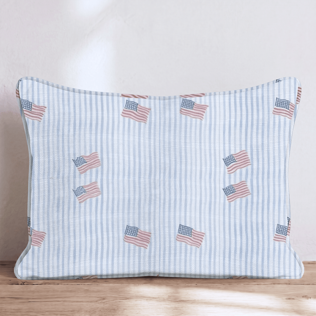 Feedom Stripes Throw Pillow - Hillcroft Home