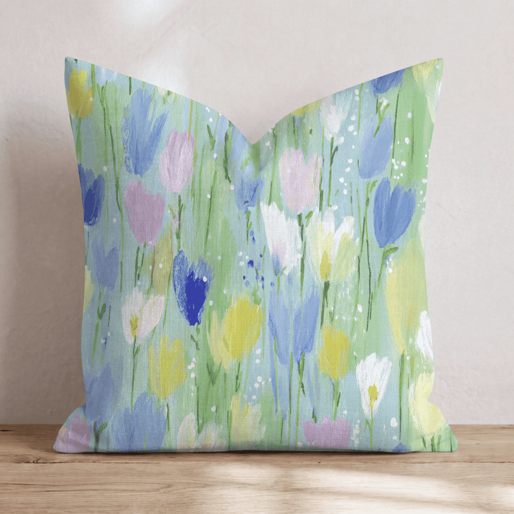 Feilds of Tulips Throw Pillow - Hillcroft Home