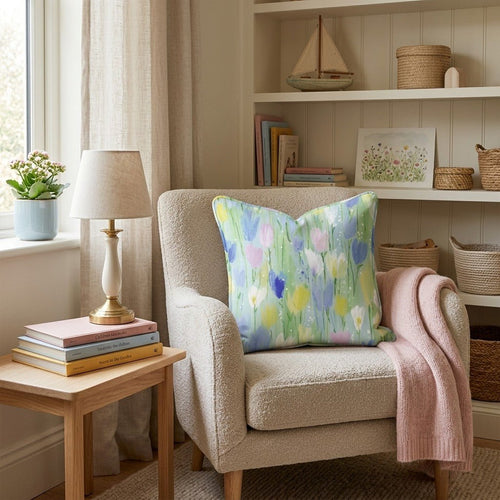 Feilds of Tulips Throw Pillow - Hillcroft Home