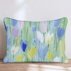 Feilds of Tulips Throw Pillow - Hillcroft Home