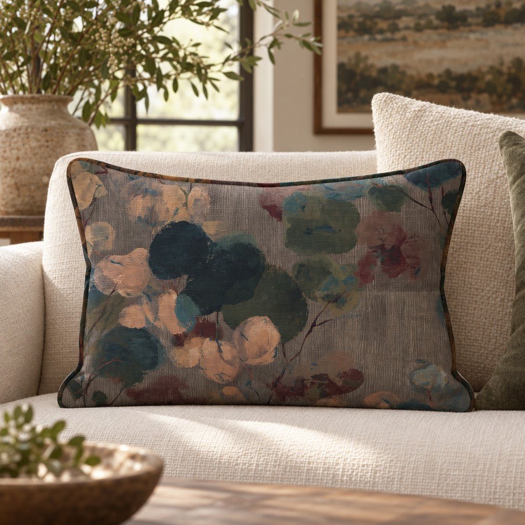 Fern Hollow Chestnut Throw Pillow throw pillow - Hillcroft Home