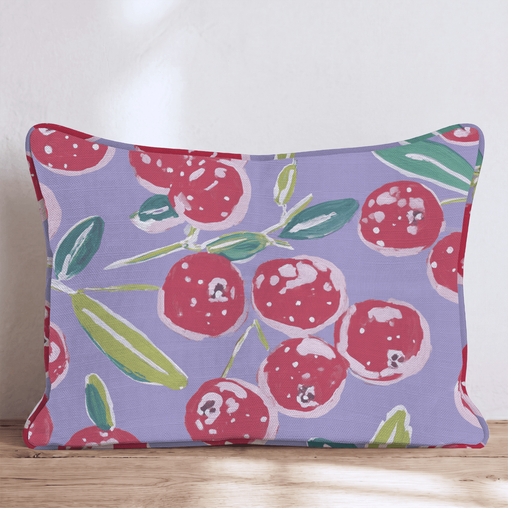 Festive Berry Delight Throw Pillow - Hillcroft Home