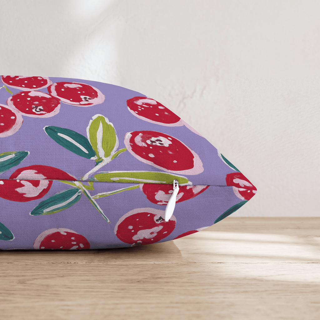 Festive Berry Delight Throw Pillow - Hillcroft Home