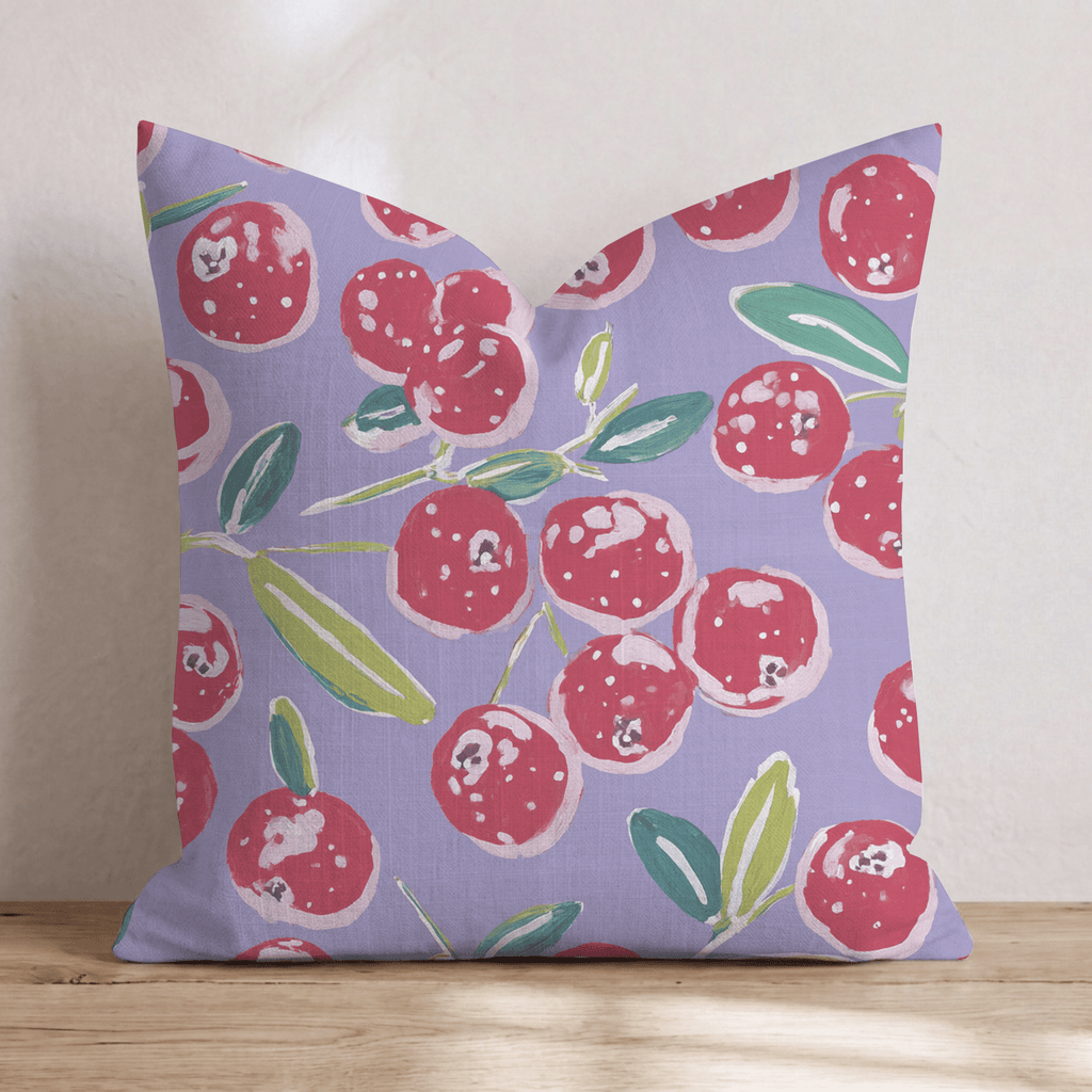 Festive Berry Delight Throw Pillow - Hillcroft Home