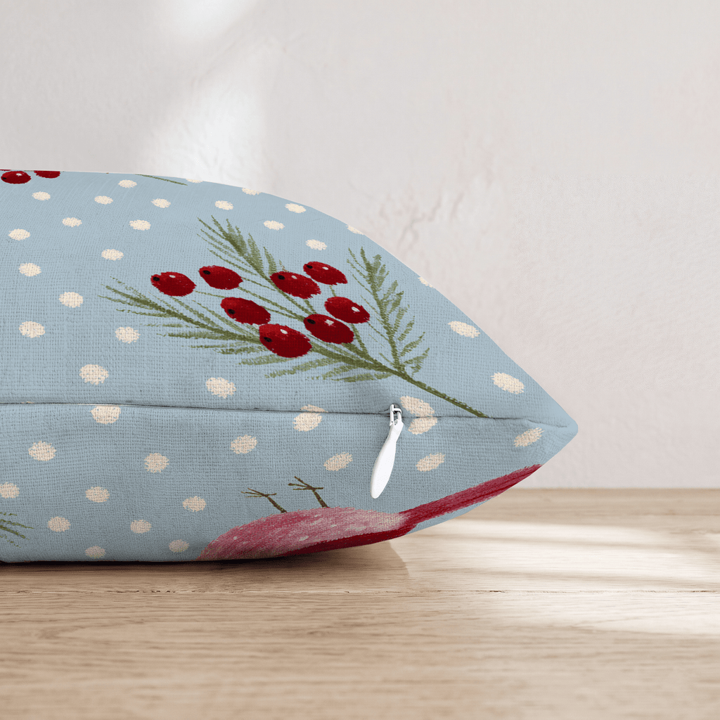 Festive Cardinal Throw Pillow - Hillcroft Home