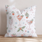 Festive Cocktail Party Throw Pillow - Hillcroft Home