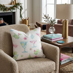 Festive Cocktail Sketch Throw Pillow - Hillcroft Home