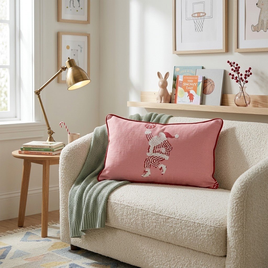 Festive Hoops Throw Pillow - Hillcroft Home