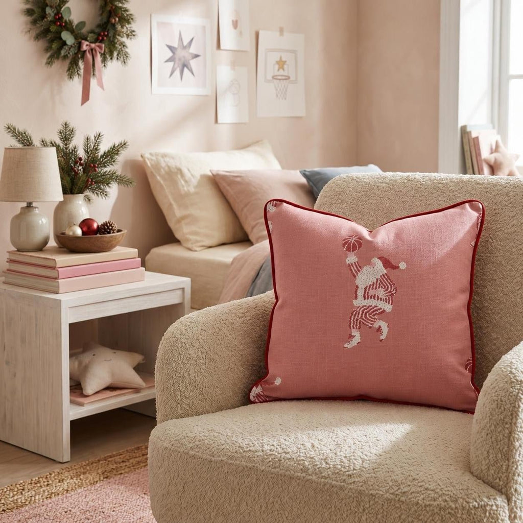 Festive Hoops Throw Pillow throw pillow - Hillcroft Home