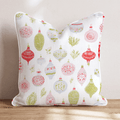 Festive Ornament White Throw Pillow - Hillcroft Home