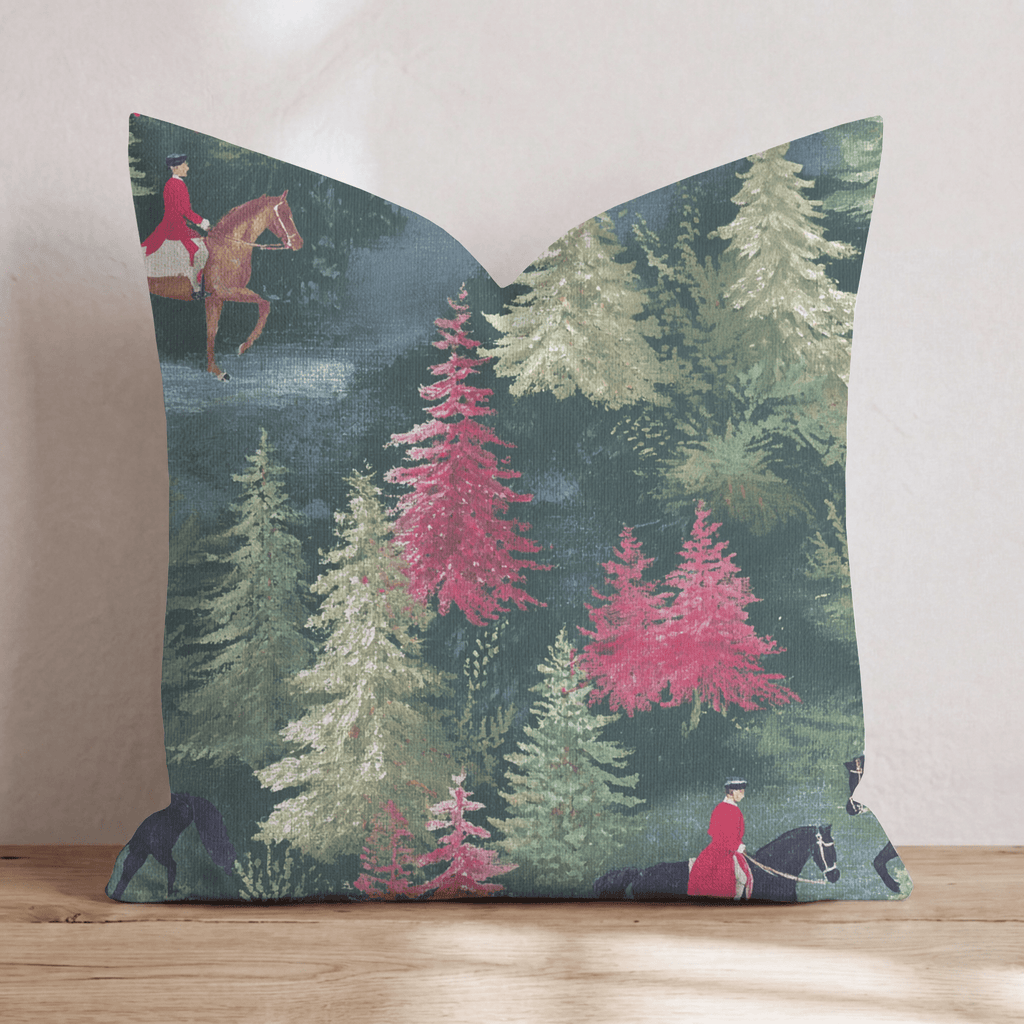 Festive Riders Throw Pillow - Hillcroft Home