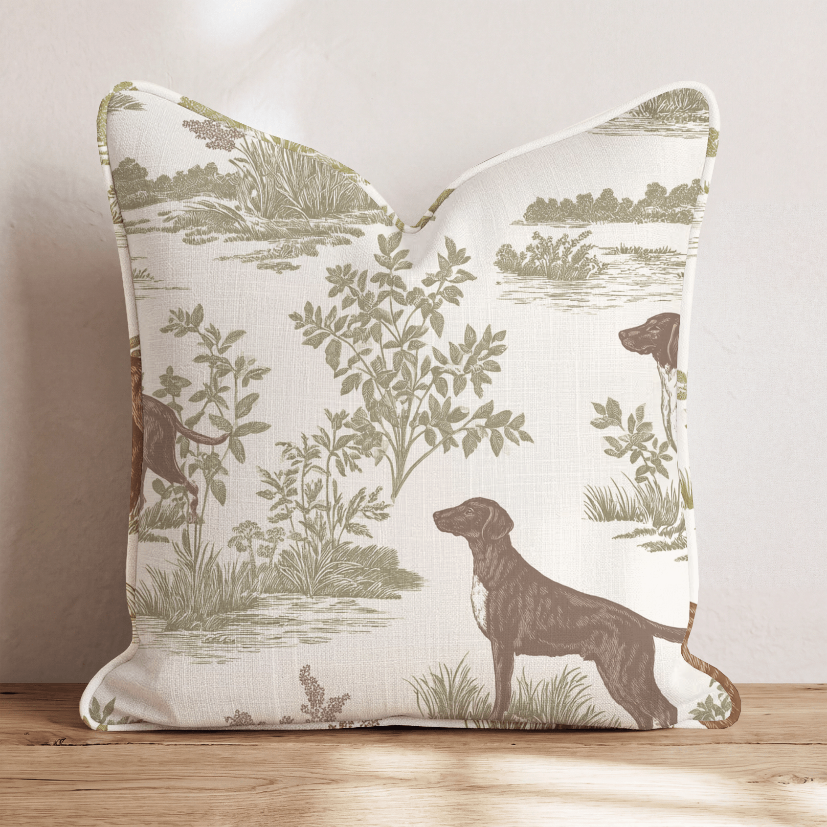 Field and Stream Toile Throw Pillow - Hillcroft Home