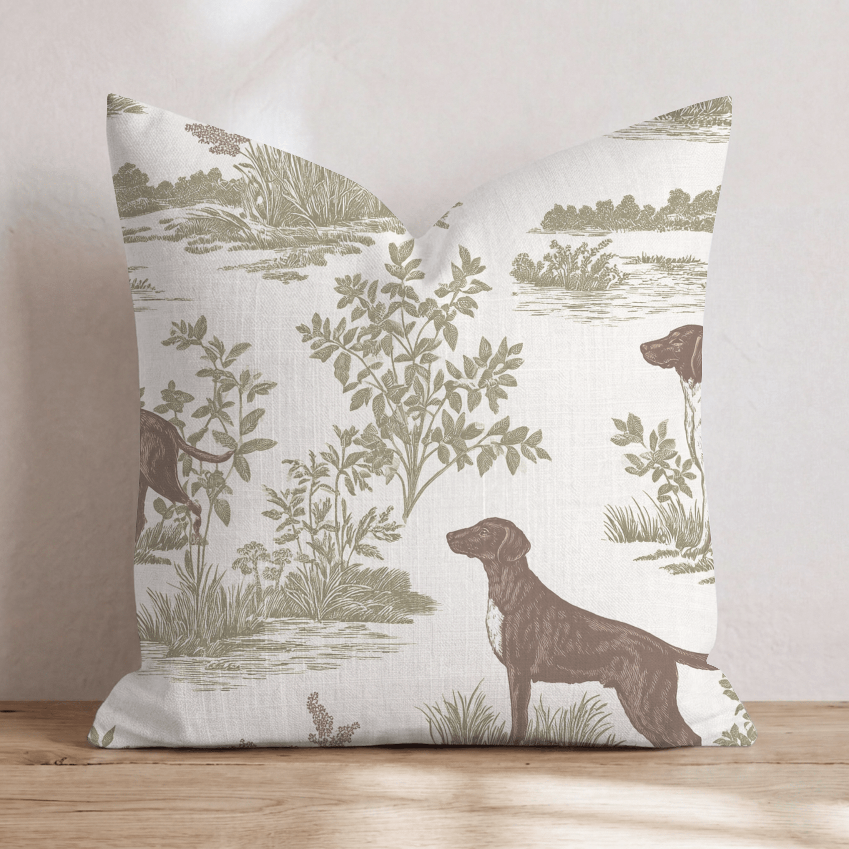 Field and Stream Toile Throw Pillow - Hillcroft Home