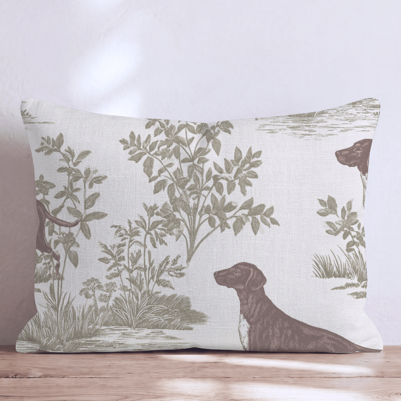 Field and Stream Toile Throw Pillow - Hillcroft Home