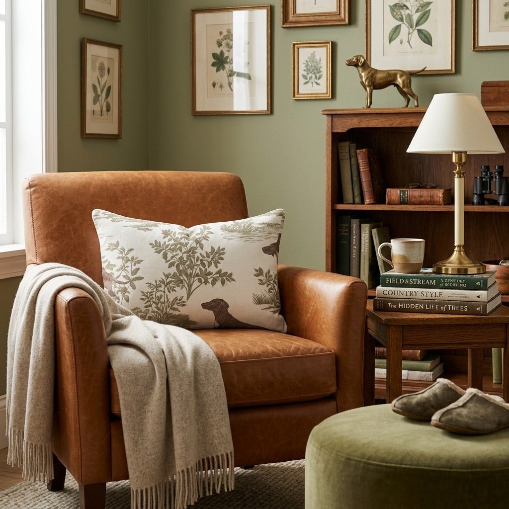 Field and Stream Toile Throw Pillow - Hillcroft Home