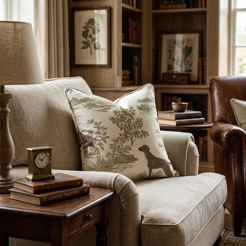 Field and Stream Toile Throw Pillow - Hillcroft Home