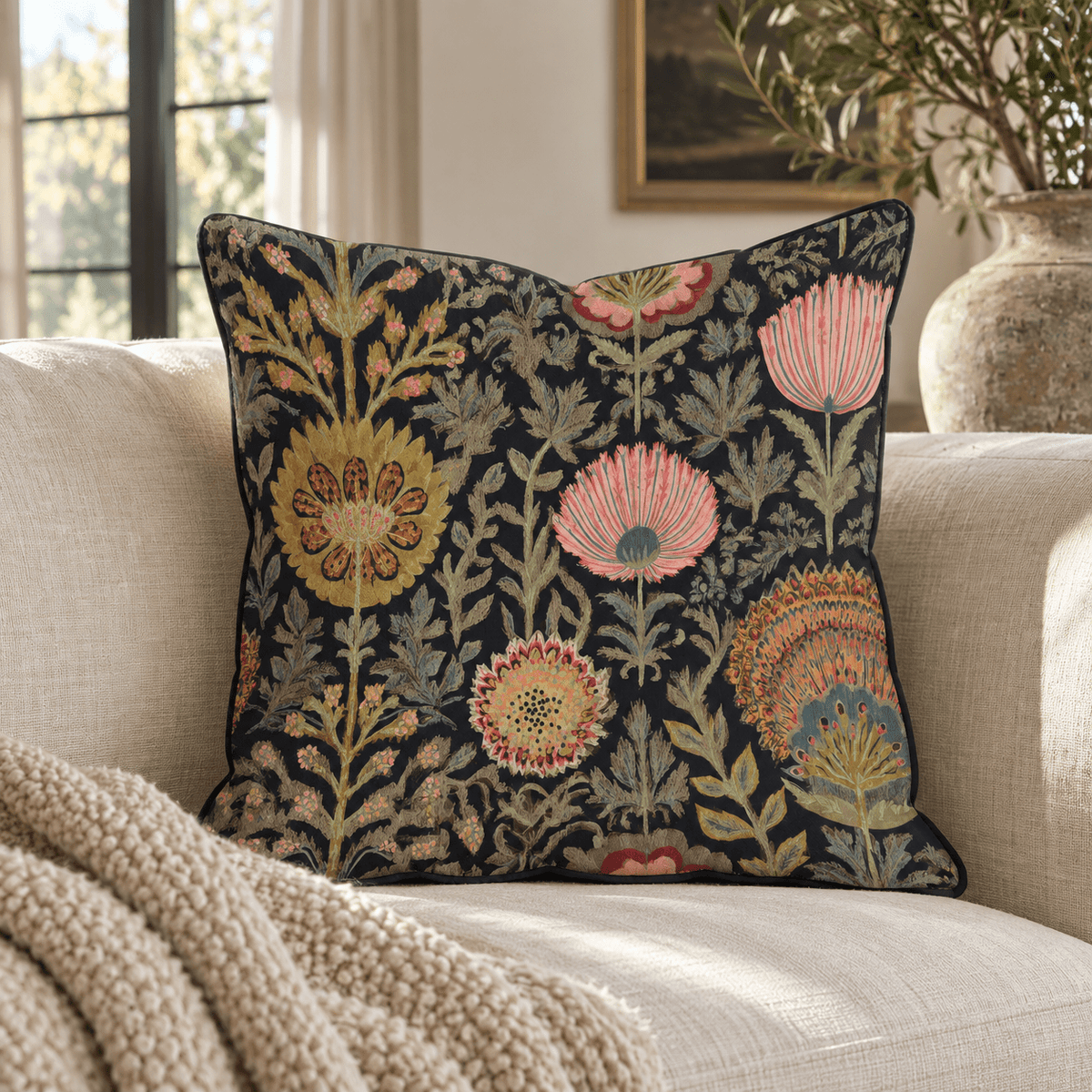 Find the Mood Throw Pillow throw pillow - Hillcroft Home