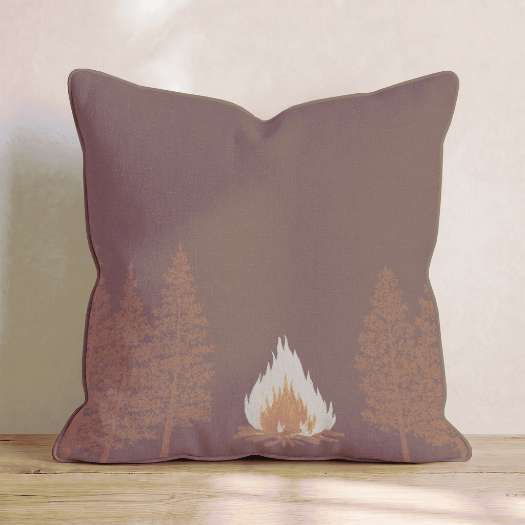 Fire In The Night Throw Pillow - Hillcroft Home
