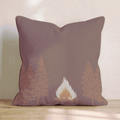 Fire In The Night Throw Pillow - Hillcroft Home