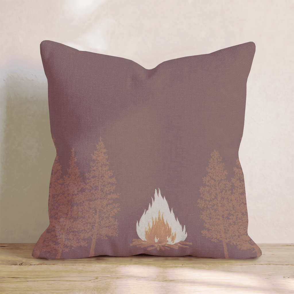 Fire In The Night Throw Pillow - Hillcroft Home