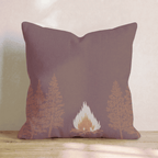 Fire In The Night Throw Pillow - Hillcroft Home