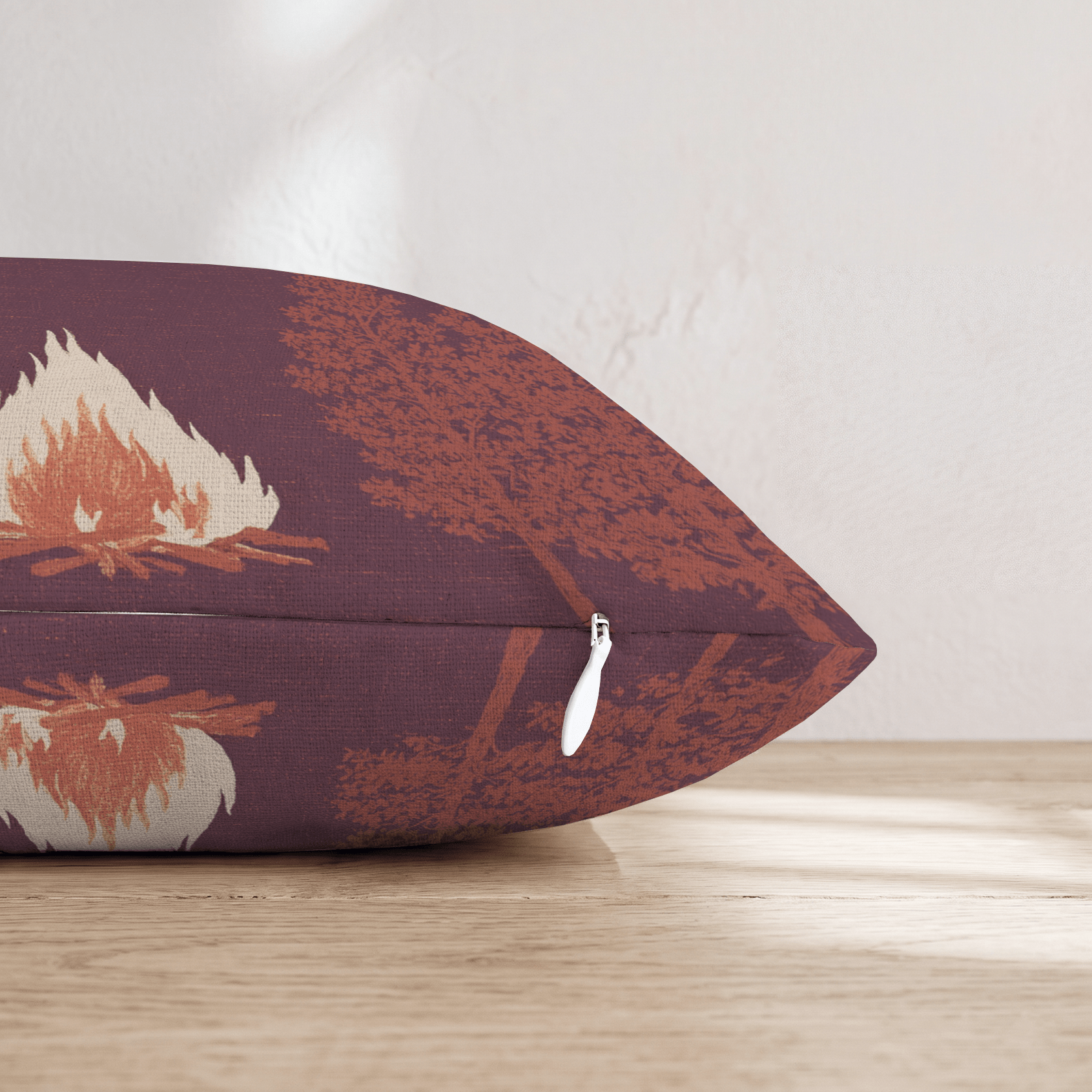 Fire In The Night Throw Pillow - Hillcroft Home
