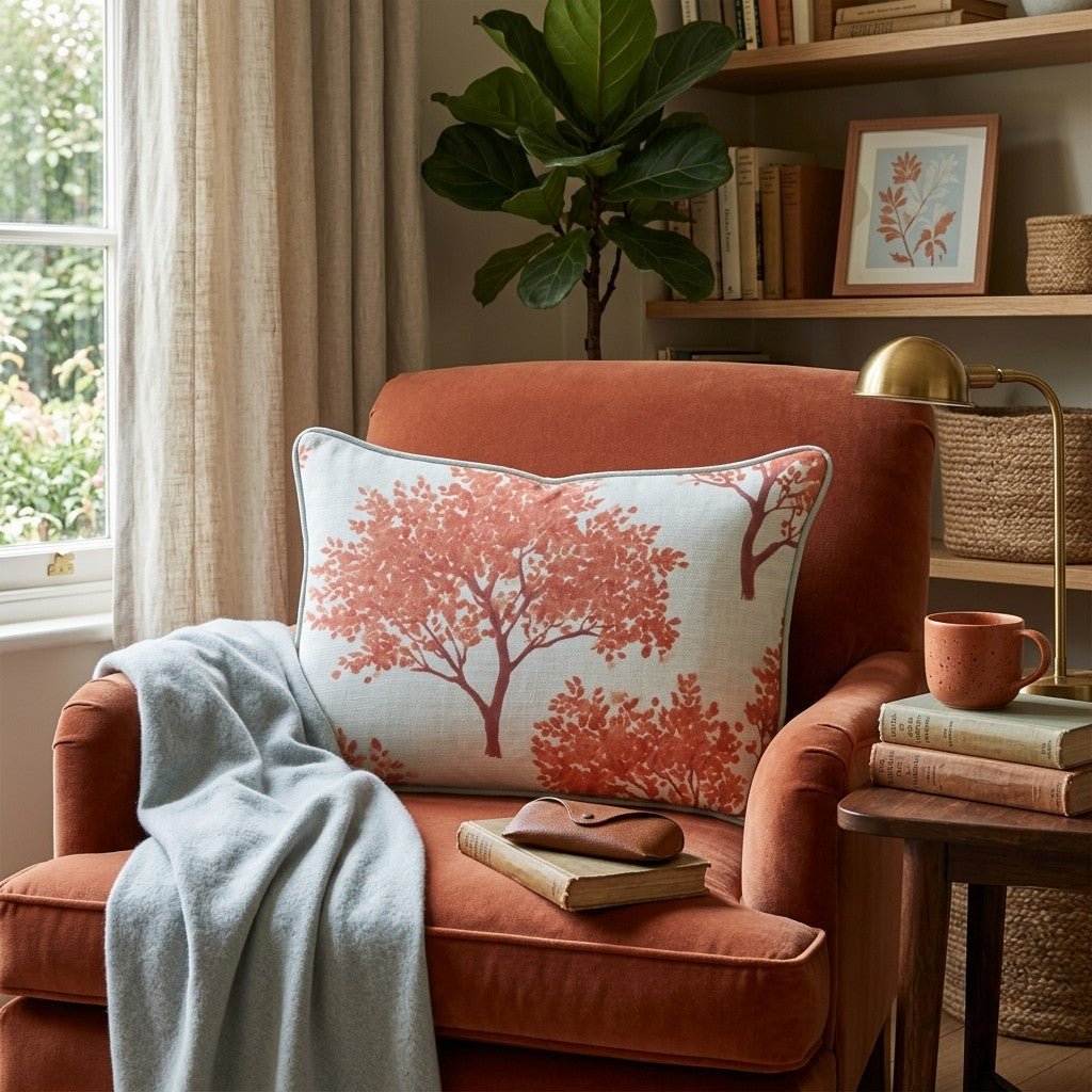 Fire Trees Throw Pillow - Hillcroft Home