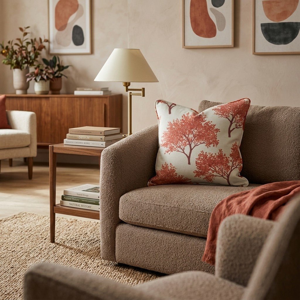 Fire Trees Throw Pillow - Hillcroft Home