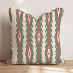 Fireside Ikat Stripe Throw Pillow throw pillow - Hillcroft Home