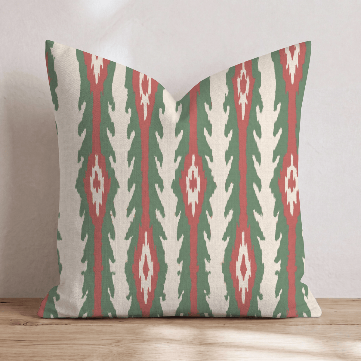 Fireside Ikat Stripe Throw Pillow throw pillow - Hillcroft Home