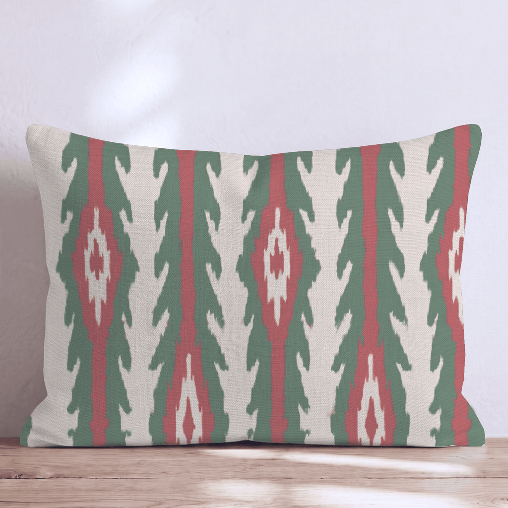 Fireside Ikat Stripe Throw Pillow throw pillow - Hillcroft Home