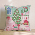 Fireside Stocking French Bulldog Throw Pillow - Hillcroft Home