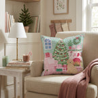 Fireside Stocking Goldendoodle Throw Pillow - Hillcroft Home