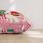 Fireside Stocking Labradoodle Throw Pillow - Hillcroft Home