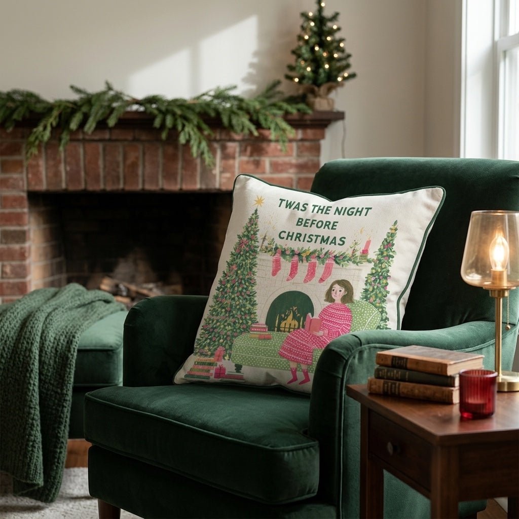Fireside Story Night Throw Pillow - Hillcroft Home
