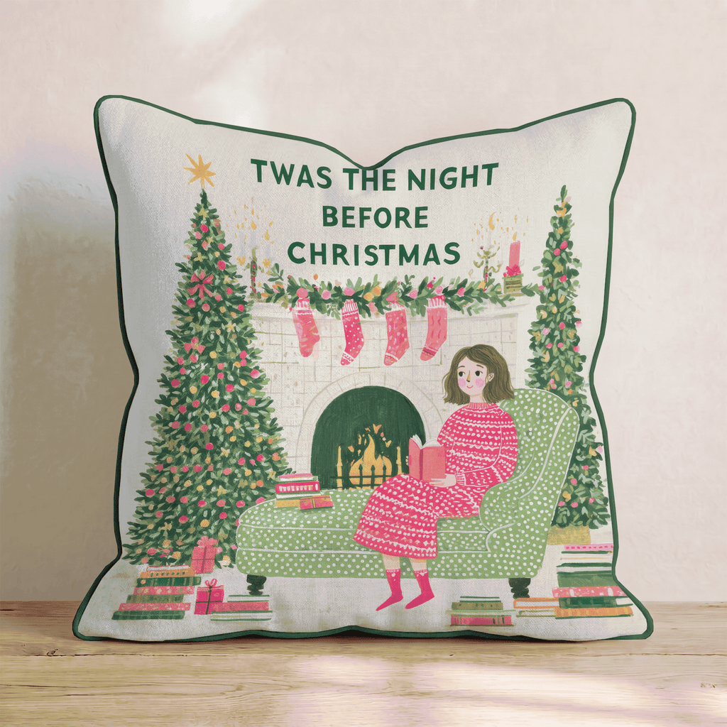 Fireside Story Night Throw Pillow - Hillcroft Home