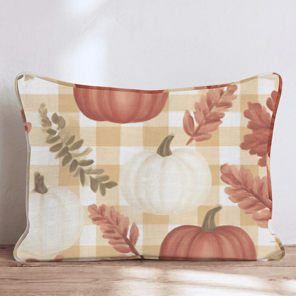 First Harvest Gingham Throw Pillow - Hillcroft Home