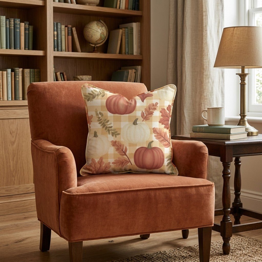 First Harvest Gingham Throw Pillow - Hillcroft Home
