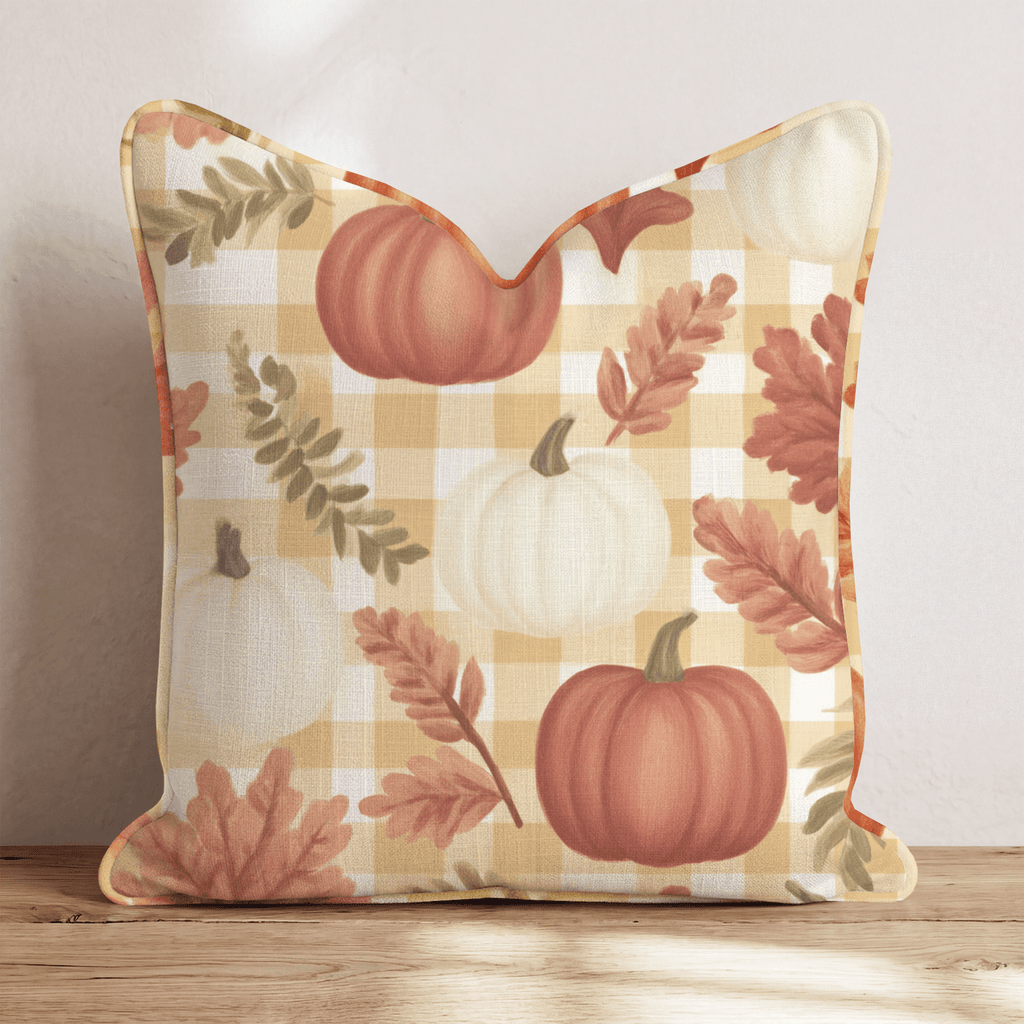 First Harvest Gingham Throw Pillow - Hillcroft Home