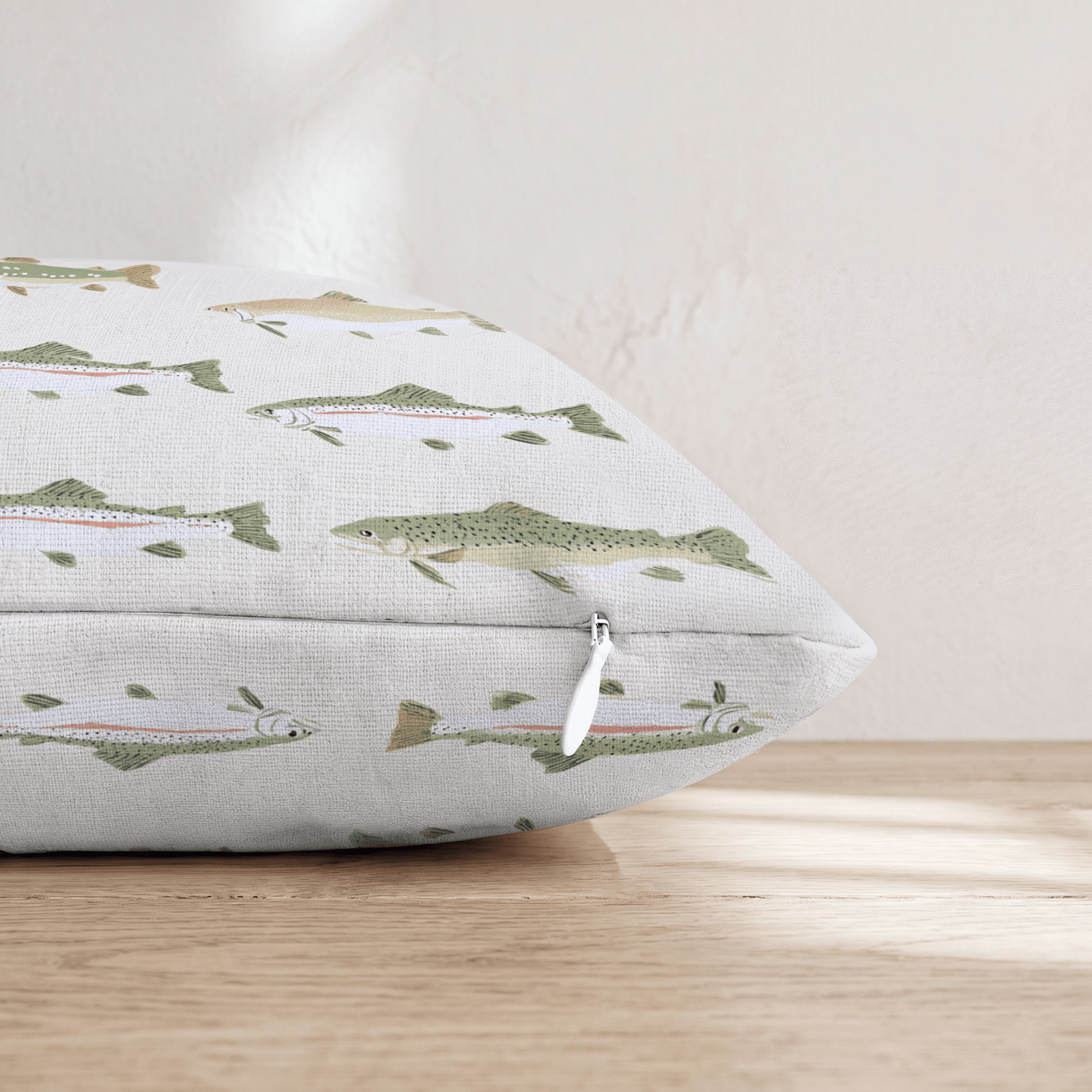 Fish Current Throw Pillow - Hillcroft Home