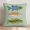 Fish Trio Throw Pillow - Hillcroft Home