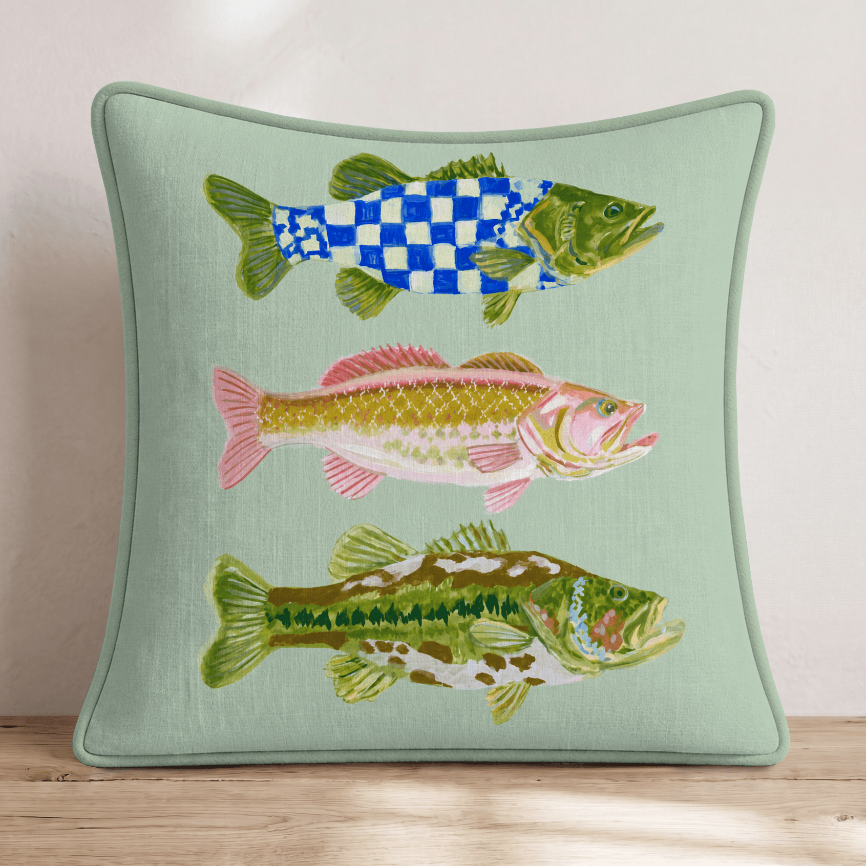 Fish Trio Throw Pillow - Hillcroft Home