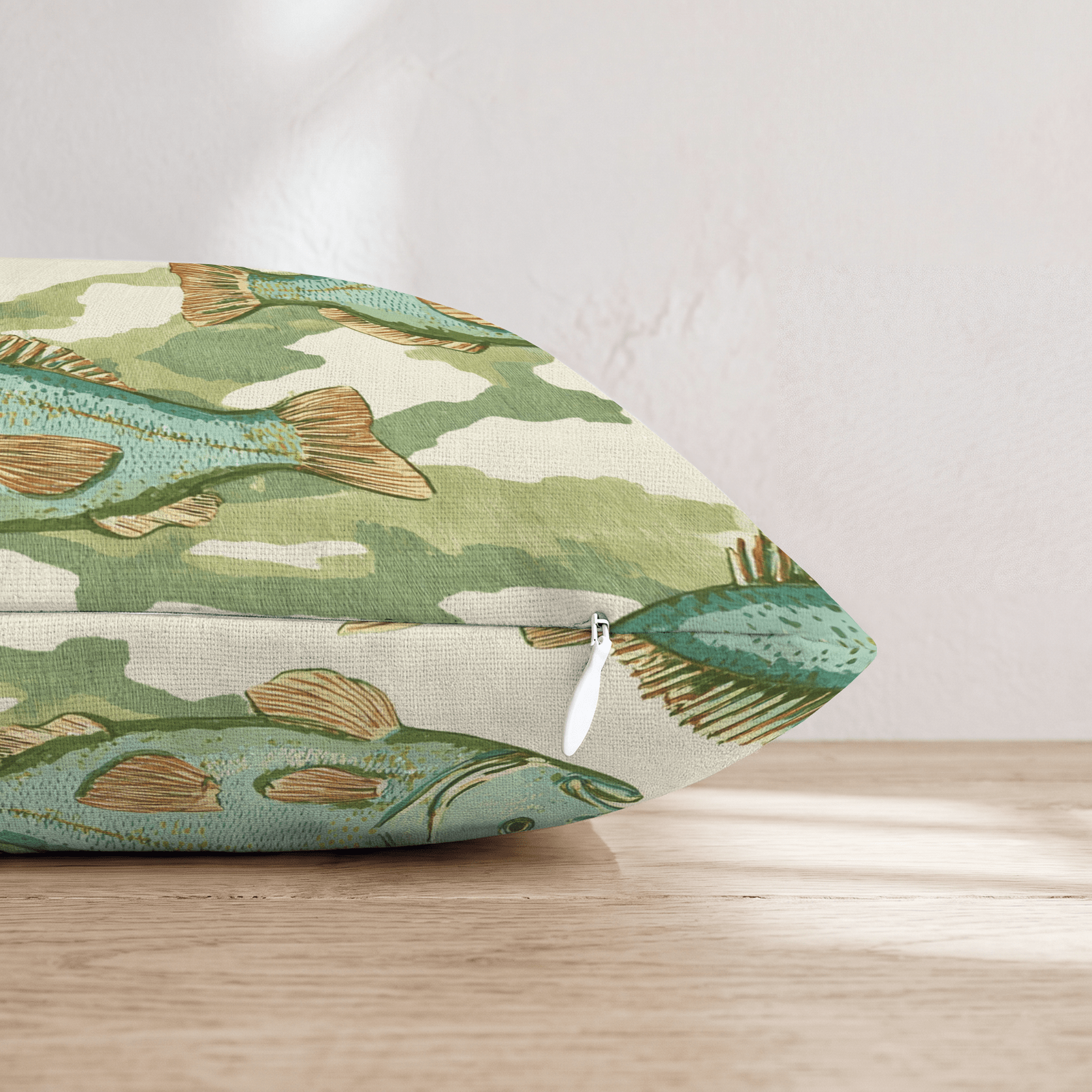 Fishing Around Throw Pillow - Hillcroft Home