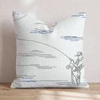 Fishing Element Throw Pillow - Hillcroft Home