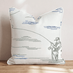 Fishing Element Throw Pillow - Hillcroft Home